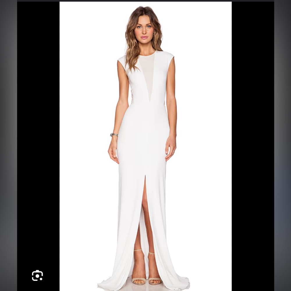 Rachel Zoe Amara Sheer Inset Evening Dress. Size 0.